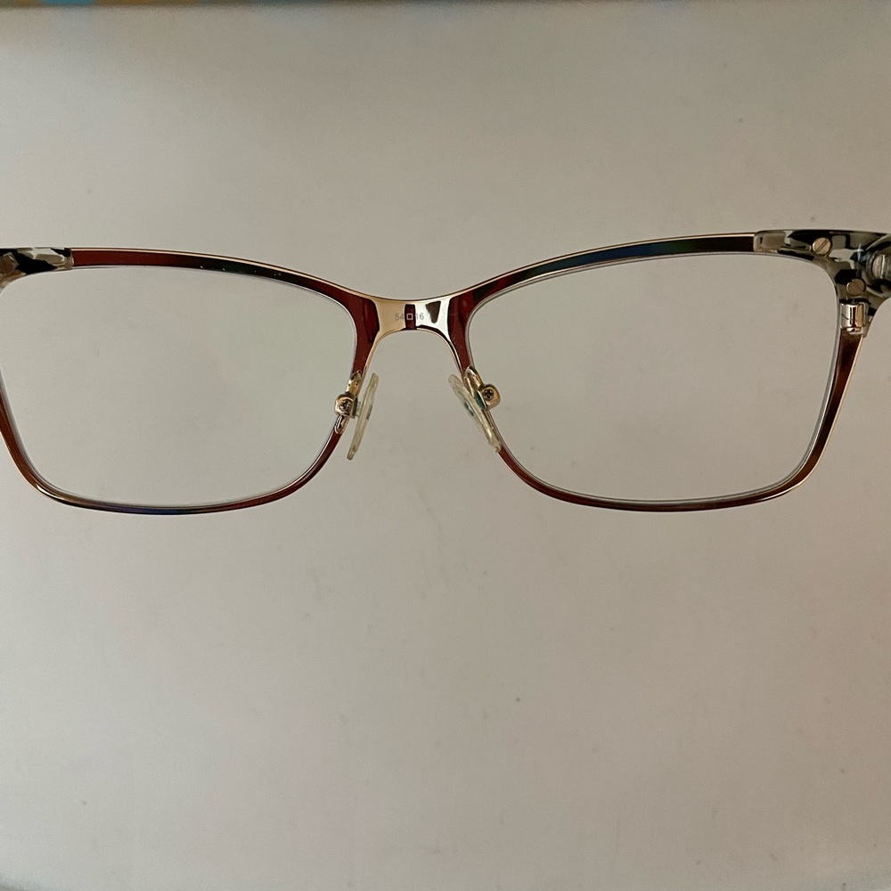 L.A.M.B. Black and Gray Patterned Eyeglasses with Case and cloth - Picture 3 of 10